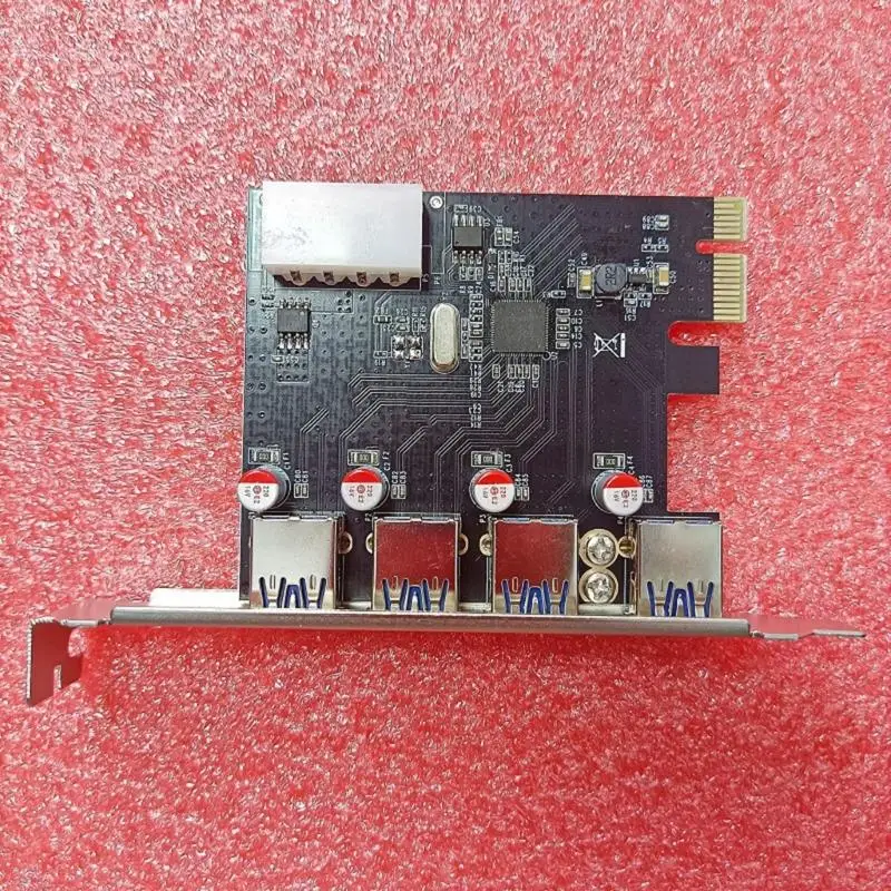 31BA 확장 카드 4 포트 USB3.0 PCIE 데스크탑 컴퓨터 확장 카드 어댑터 데스크탑 용 PCIe USB3.0 컨트롤러 어댑터