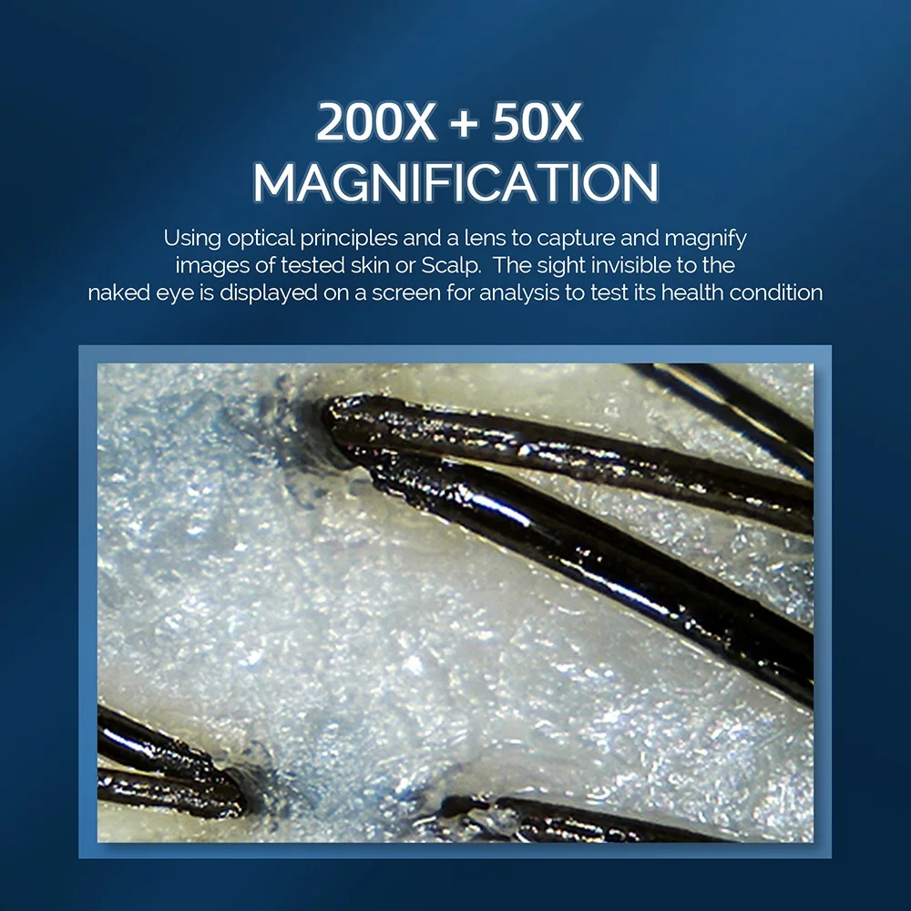 500PX Face Skin Follicle Detector 7/9Inches HD Screen Facial Skin Analyzer Scalp Hair Follicle Detection 200X Magnifier Machine