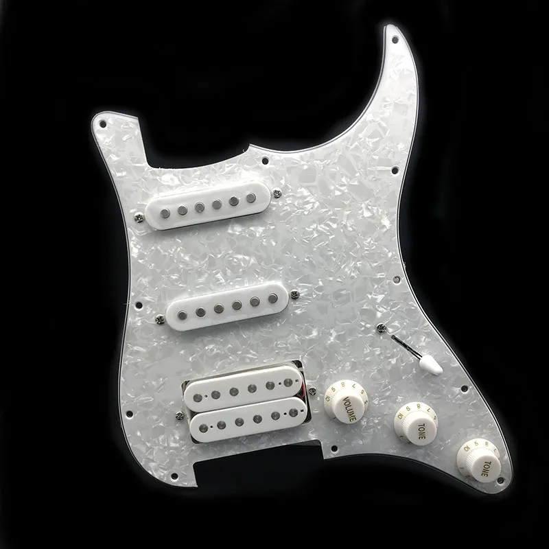 

White Pearl 11 Hole SSH Loaded Prewired Electric Guitar Pickguard Pickup for FD ST Style for Amercian Standard FD Strat Guitar
