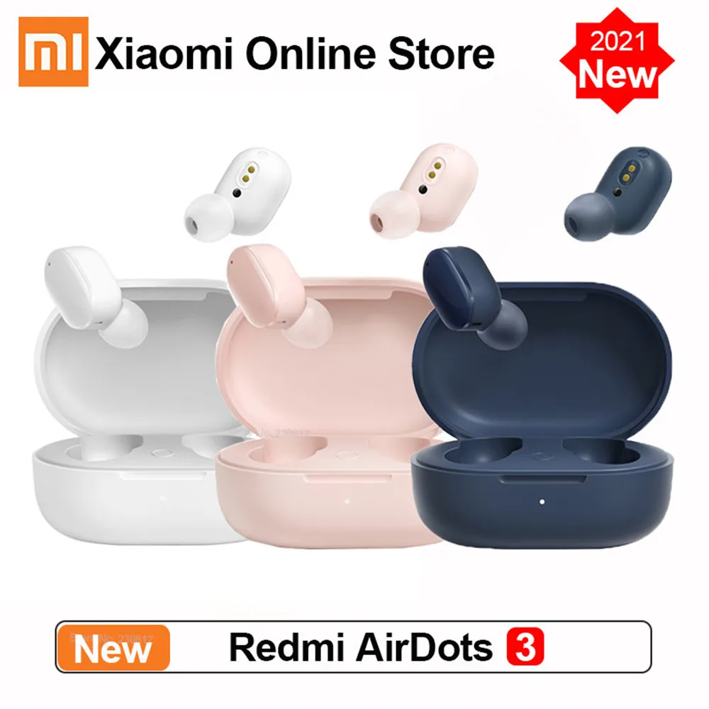 

Xiaomi Mijia Redmi AirDots 3 TWS Earphone Hybrid Vocalism Wireless Bluetooth 5.2 Mi True Wireless Headset CD-level Sound Quality