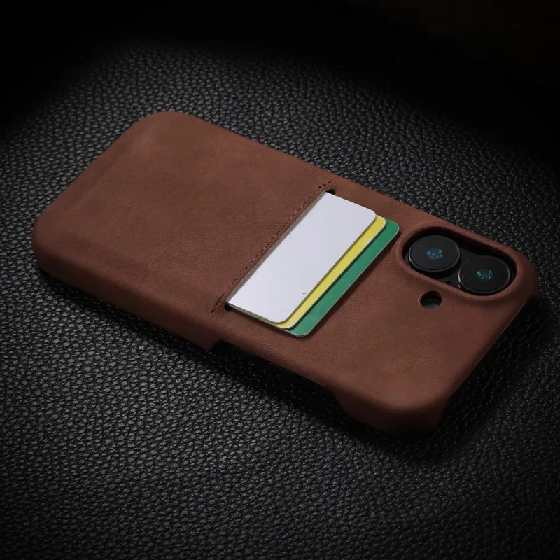 Luxury Sheepskin Leather Wallet Case – Premium Shockproof Cover with Card Slot