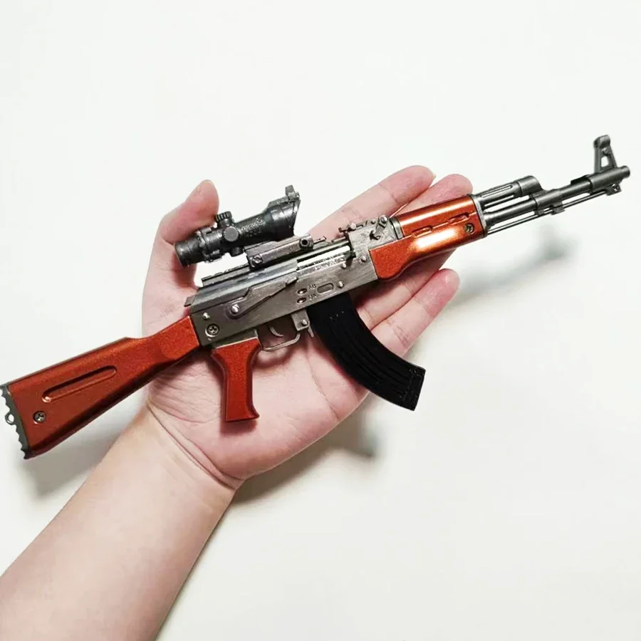 Снайперская мини-винтовка из сплава AK47 M416, съемная модель пулемета, металлический пистолет, оружие, игрушечное оружие для мальчиков, коллекция, рождественские подарки