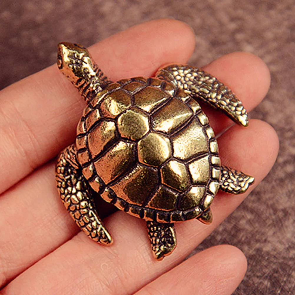 

Ornament Small Bronze Turtle Pendant Statue Party Decorations Crafts Decorative Model Tortoise Office