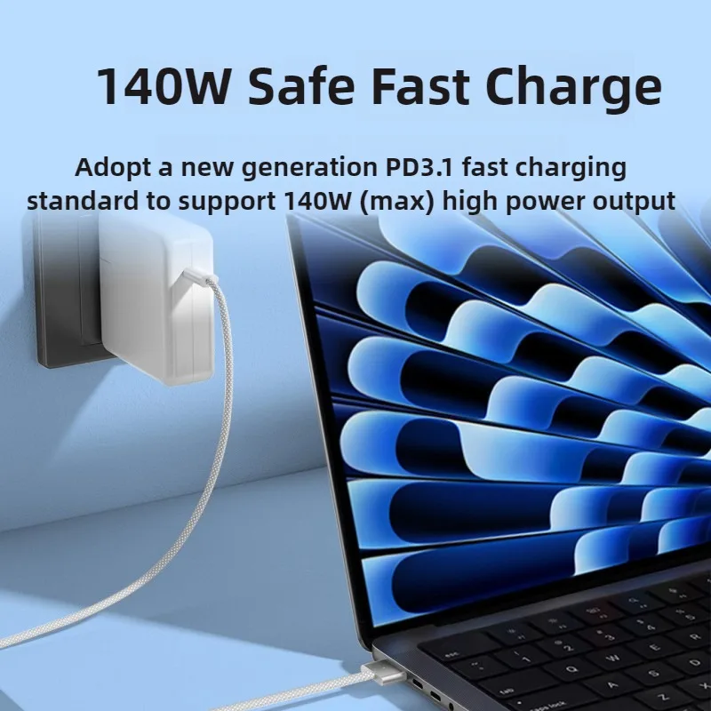 140W PD Cable For Magsafe 3 Magnetic Cable For Macbook Pro Air 13 14 16 M1 M2 LED Indicators Fast Charger Cord Adapter