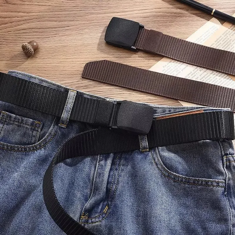 Nylon Belt Automatic Buckle Outdoor Multifunctional Tactical Canvas Light Comfortable Non-metal