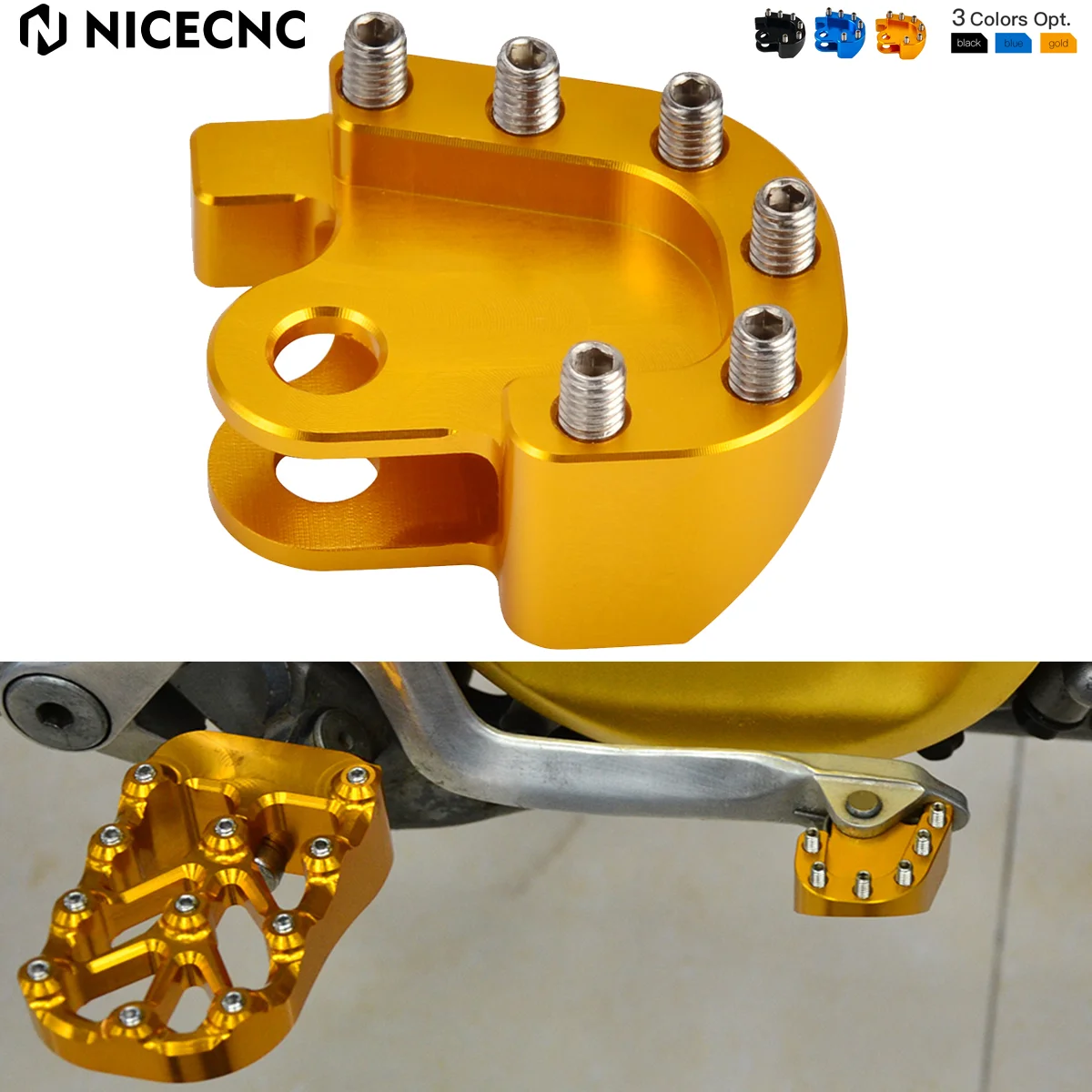 Motorcycle Rear Brake Pedal Lever Tip Extension Plate For Suzuki DRZ400 DRZ400E DRZ400S DRZ400SM 2000-DR-Z 250 RM motorcycle accessories motorcycle foot pedals