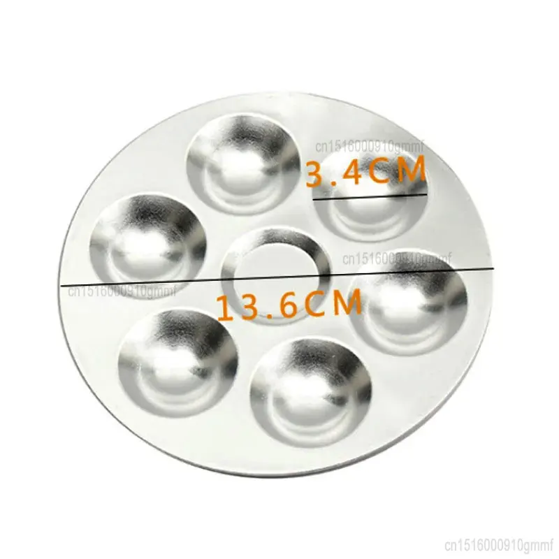 Lightweight Aluminum Palette Acrylic Gouache Watercolor Art Oil Painting Tool Color Mixing Tray Rectangle Round Shape For Artist