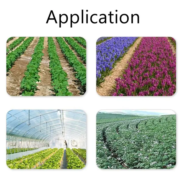 10 M Fekete 7 Lyukú Talajtakaró Pe Plastic Mulch 25 Mm Mezőgazdasági Növények Cover Film Frost Protection Tartson Meleg Gyomvezérlés - Image 2