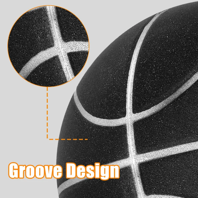 Diameter 24 cm Bouncing Silent Basketball Colorful Indoor Mute Ball No Noise Soft PU Foam Sports Ball Squeezable Silent
