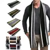 Casual Cashmere Men Striped Scarf Neck Warm Tassel Stole Winter Long Shawl Soft Thick Neck Wrap 2