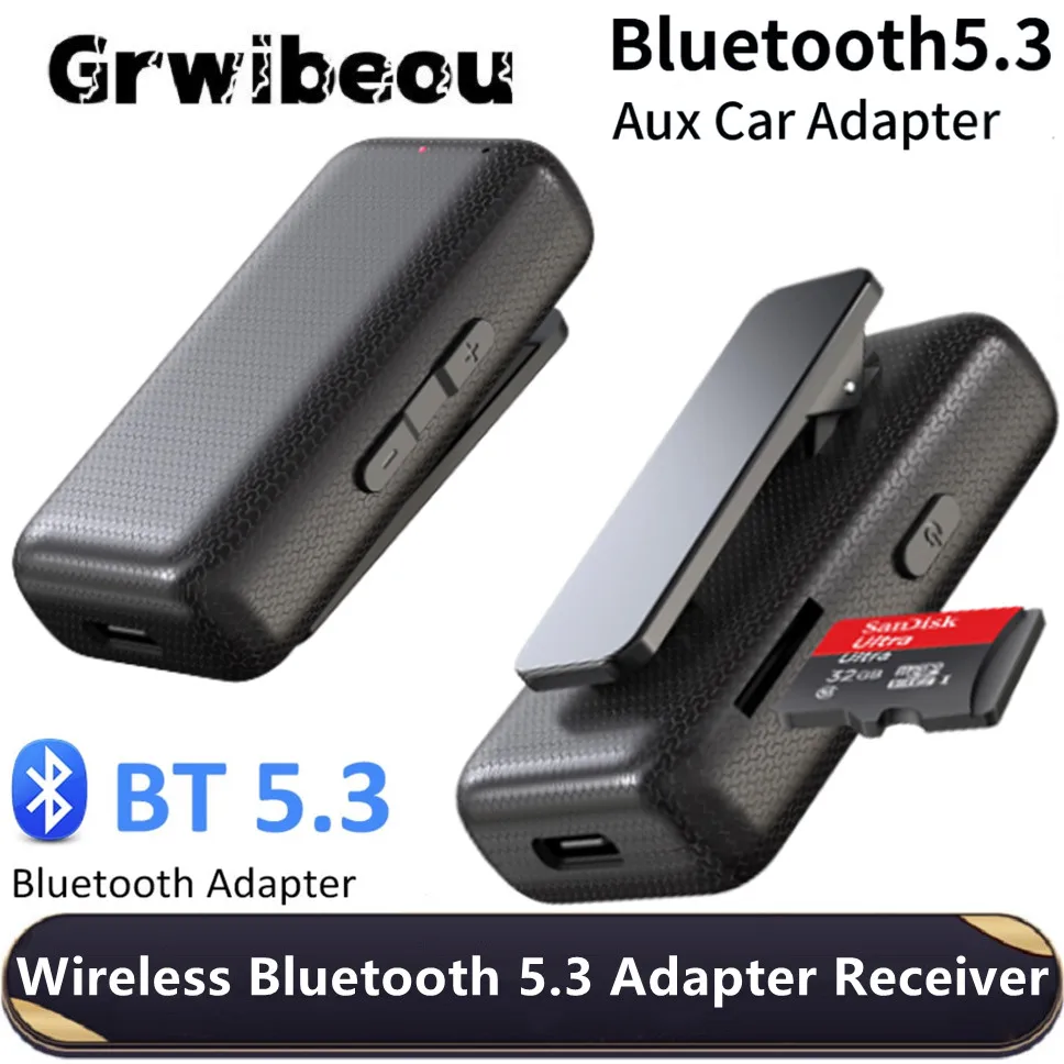 Adaptador Bluetooth 5.3 Dongle 3.5 mm Aux Jack Fones de Ouvido com Fio tv Alto-falante do Carro Mp3 Player Receptor Áudio