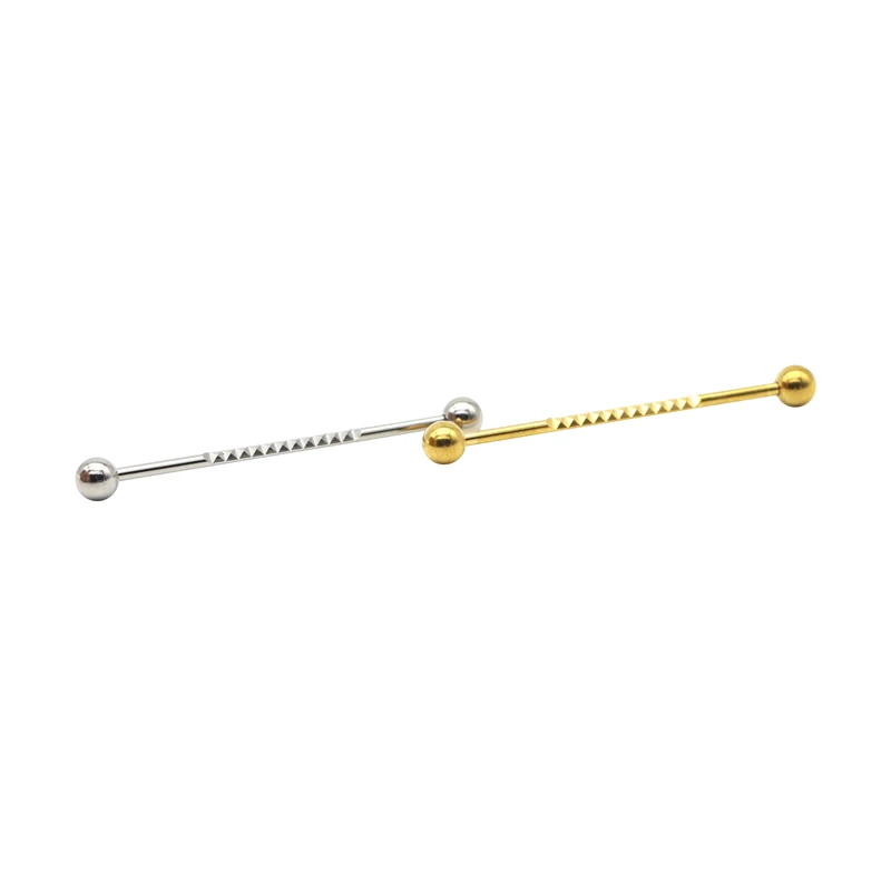 

38mm Long Ear Stud Straight Barbell 316l Stainless Steel
