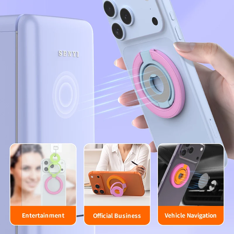 Vibrant Double-Sided Magnetic Holder for Mobile Accessories and Photographic Equipment