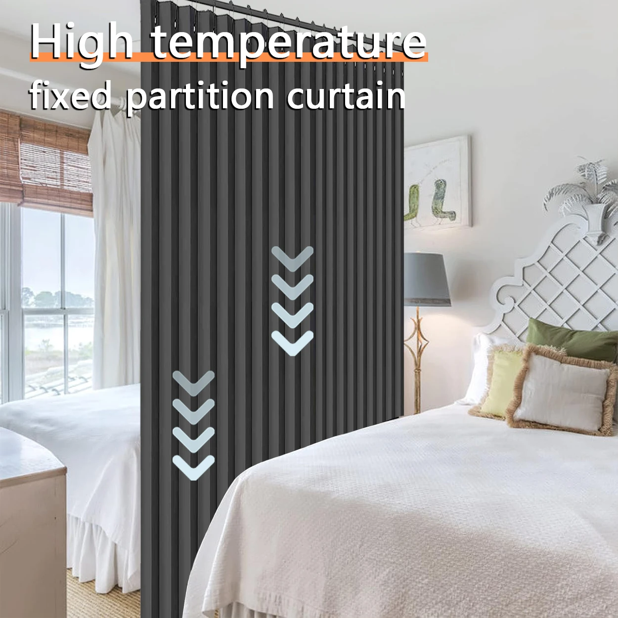 1Panel, Bedroom Room Partition Privacy Partition Curtain, Restaurant Kitchen Foldableing Curtain Accordion Door Curtain, Wardrobe Bookcase Blocking Decorative Curtain