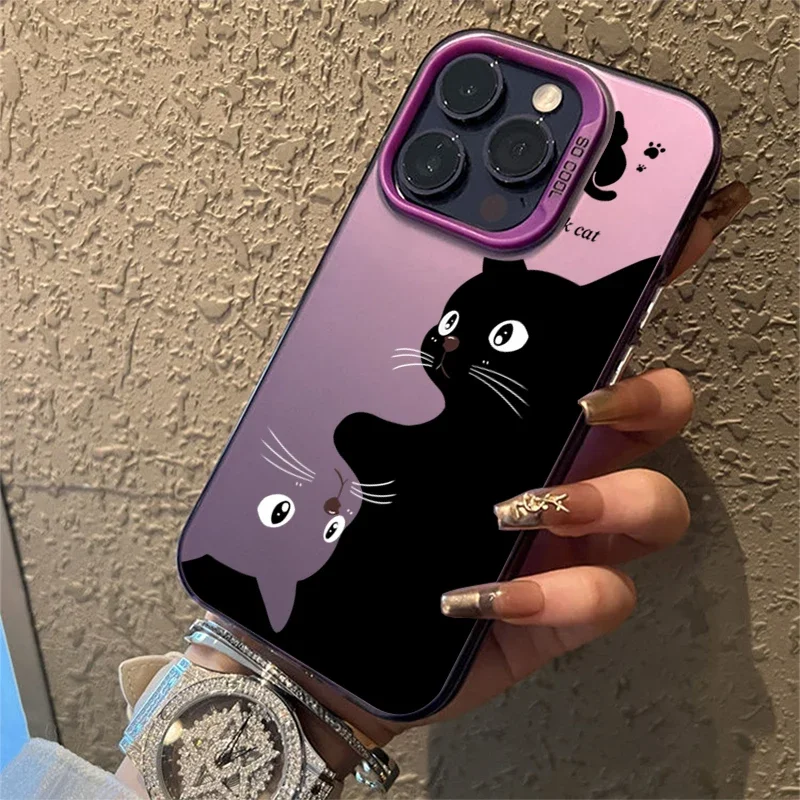 Adorable Black Cat Shockproof Phone Case Cover