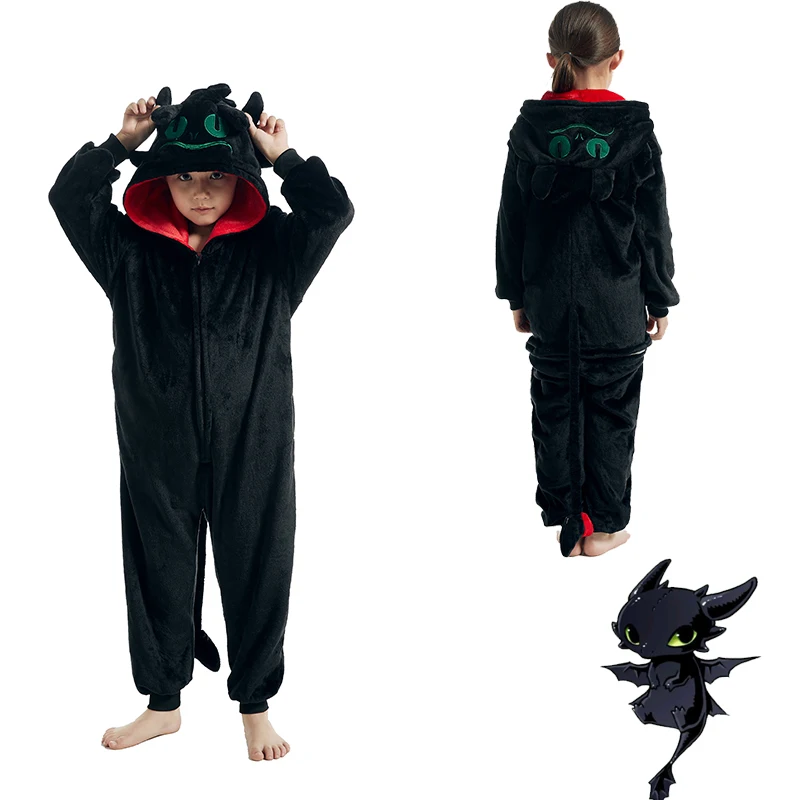 Kids Onesie Toothless Cosplay Costume Halloween Pajamas One-piece