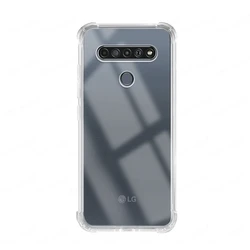 Shockproof Airbag TPU Soft Protective Phone Case for LG K61 (Transparent)