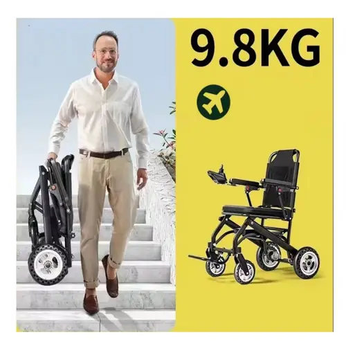 Lithium Battery Aluminum Lightweight Foldable Electric Wheelchair for Disabled Folding Power Wheel Chair Adult Portable 6A  - Image 5