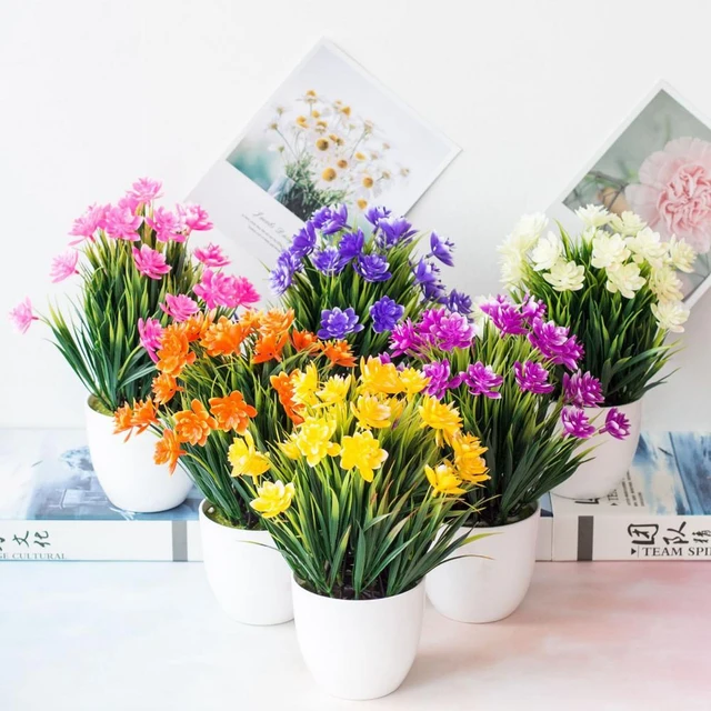 Winter Vase Filler Fresh Artificial With White Vase Small Artificial Tree  For Office Desktop Decor For Home And Office Indoor - AliExpress