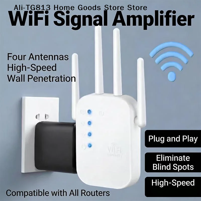 [TG813]1PC WiFi 라우터 장거리 신호 증폭기 라우터 300Mbps 무선 리피터 2.4G WiFi 신호 확장기 증폭기