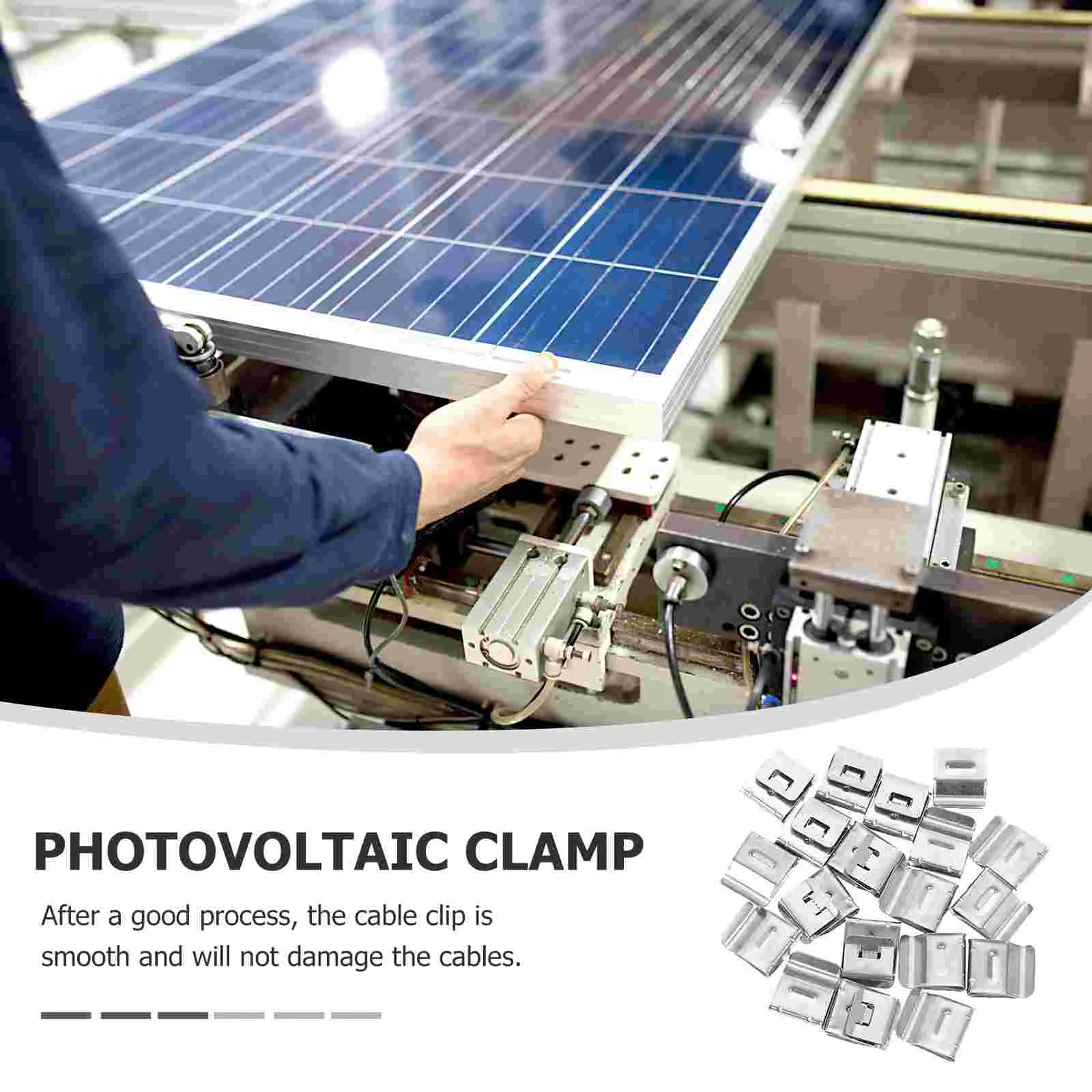 태양 전지 패널 케이블 클립, 스테인리스 스틸 광발전 케이블 클램프, 30 개