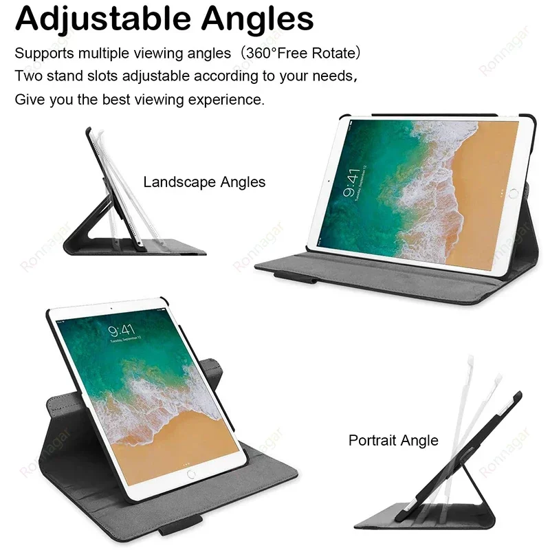 Estojo Rotativo para Ipad 360 ° Air 10.5 in Pro 10.5 in Ipad 10.2 7th 8th 9th e 10th Gen Ipad Air 5th e 6th Ipad Air4 10.9 in - Imagem 3