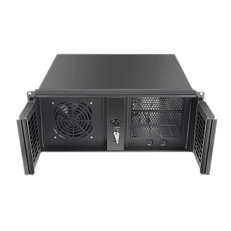 고품질 이중 도어 전면 패널 4U 서버 섀시 깊이 480mm 19인치 산업용 ATX 컴퓨터 랙마운트 서버 케이스