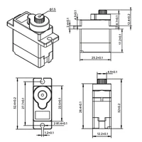 SG90 9G Servo Motor 4.8V 1.3Kg.cm 180/360 Degree Rotation Non-metallic Gear Suitable For RC Toy Airplane Diy Production 6