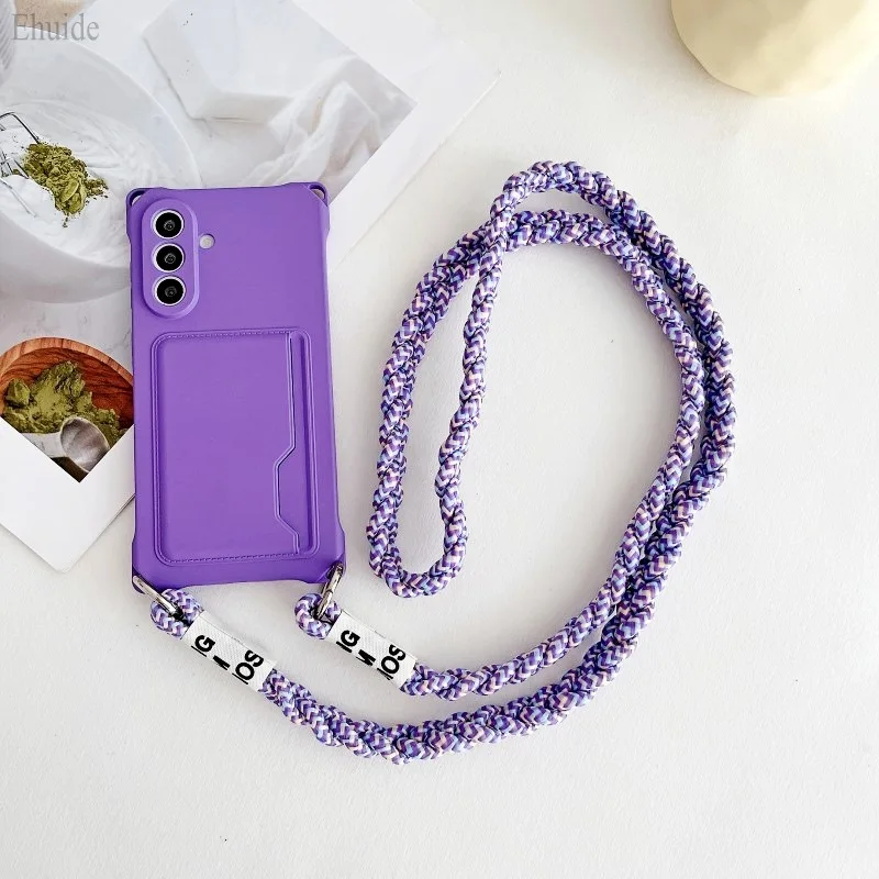 Luxuriöse Lanyard-Hülle für Samsung Galaxy S25 Ultra S24 FE S22 S26 S23 Plus A56 Stoßfeste Kartenhalter-Hülle mit Umhängeband – Detail 14