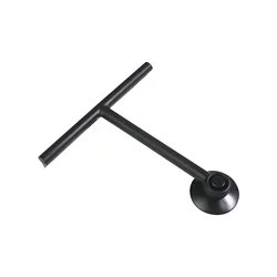Premium Silicone Shower and Window Squeegee with Long Handle (Black)
