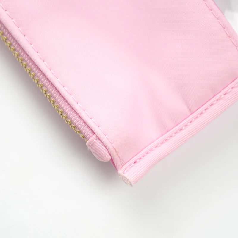Portable Cosmetic Bag Nylon Clear Makeup Bag Letter Patches Transparent Travel Hand Storage Organizer Pouches Birthday Gift 3