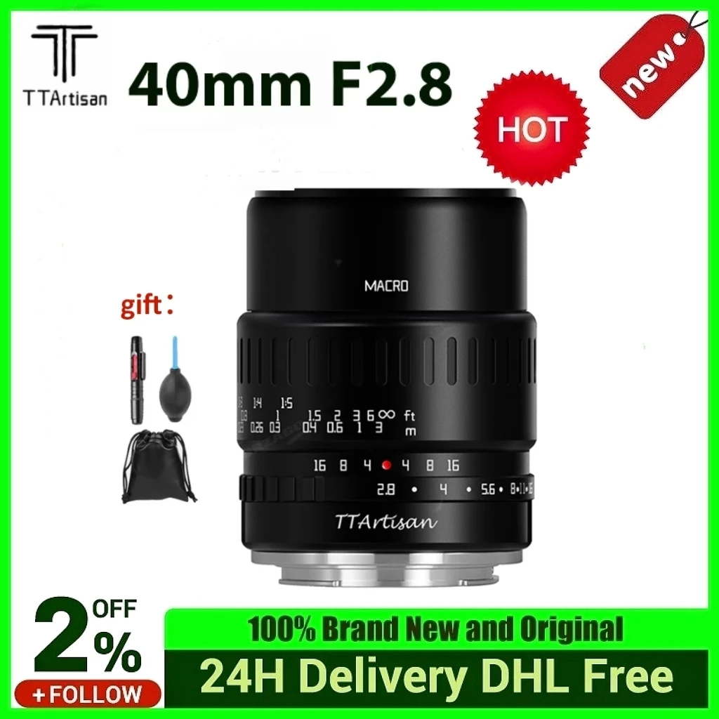 Ttartisan 40mm F2.8 Apsc Macro Lens Manual Focus For Sony E Fuji X