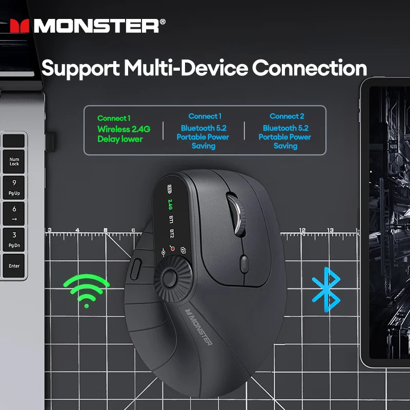 ②VALIEM MONSTER MOUSE Lサイズ MONSTER LED OPTICAL GAMING MOUSE 2MNGM0706BOBL Color