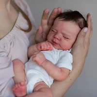 BZDOLL Realistic 48cm Soft Silicone Asleep Reborn Baby Doll With 3D-painting Skin, Alive 19inch Newborn Bebe Cute Birthday Gift 1
