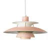Danish Design Iron Pendant Light E27 LED Chandelier Nordic Colorful Umbrella Lamp Dinning Table Ceiling Decor Kitchen Droplight 1