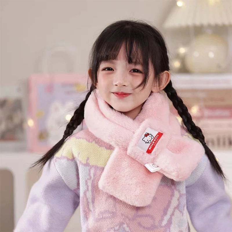 

Sanrio Cinnamoroll Scarf Kids Kawaii Animal Kuromi My Melody Plush Doll Neck Cover Babys Sweet Cute Things Warm Gifts for Girls