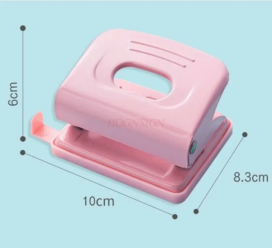 Macaron color circular double hole large thick loose leaf punch manual circular hole press 1