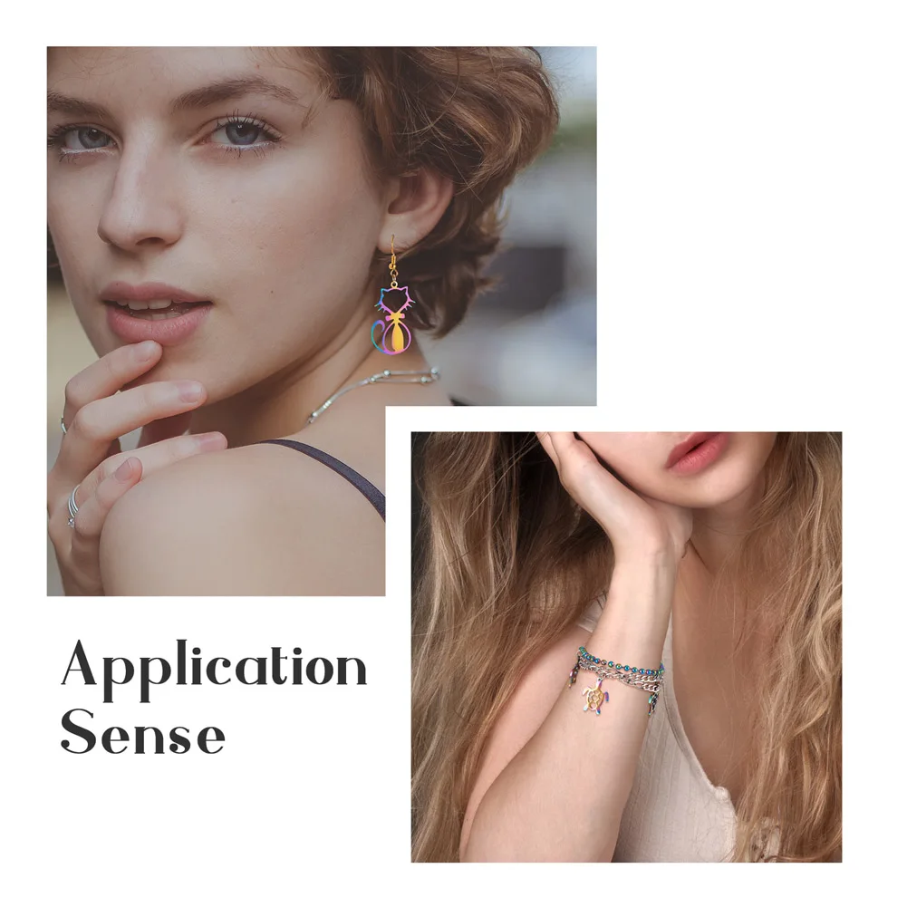 Kissitty 36Pcs Animal Ion Plating Stainless Steel Filigree Pendants Laser Cut Charm for Necklace Earring Bracelet Jewelry Making