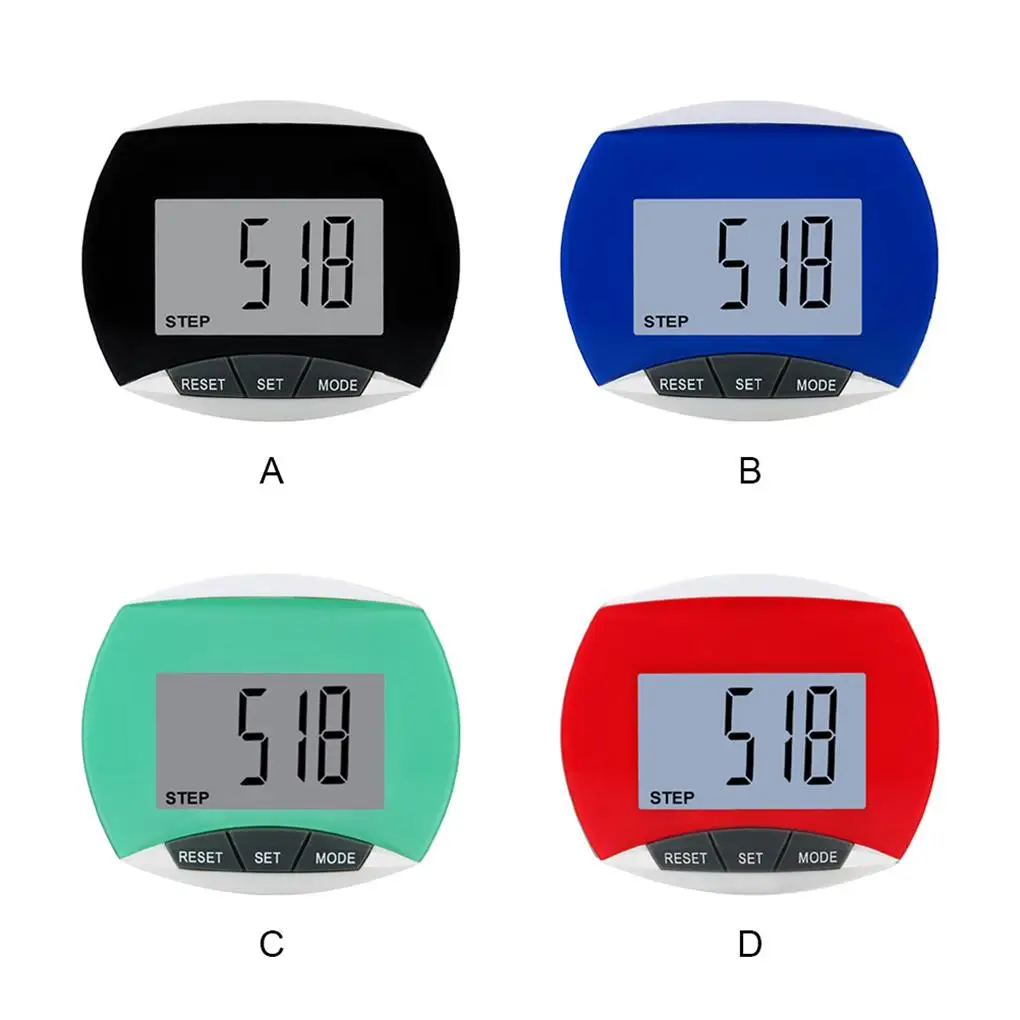 LCD Digital Pedometer Step Counter with Belt Clip Distance Fitting