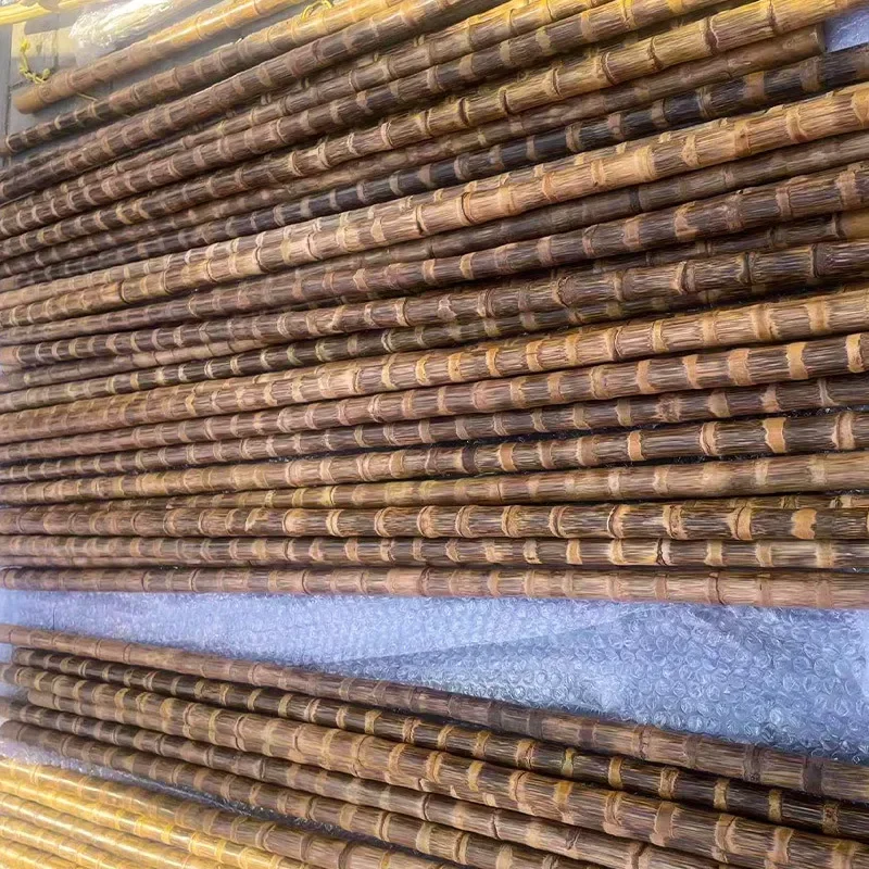 Dragon Blood Golden Silk Bamboo Purely Hand-polished Solid Martial Arts Bamboo Stick Walking Stick wooden martial arts stick