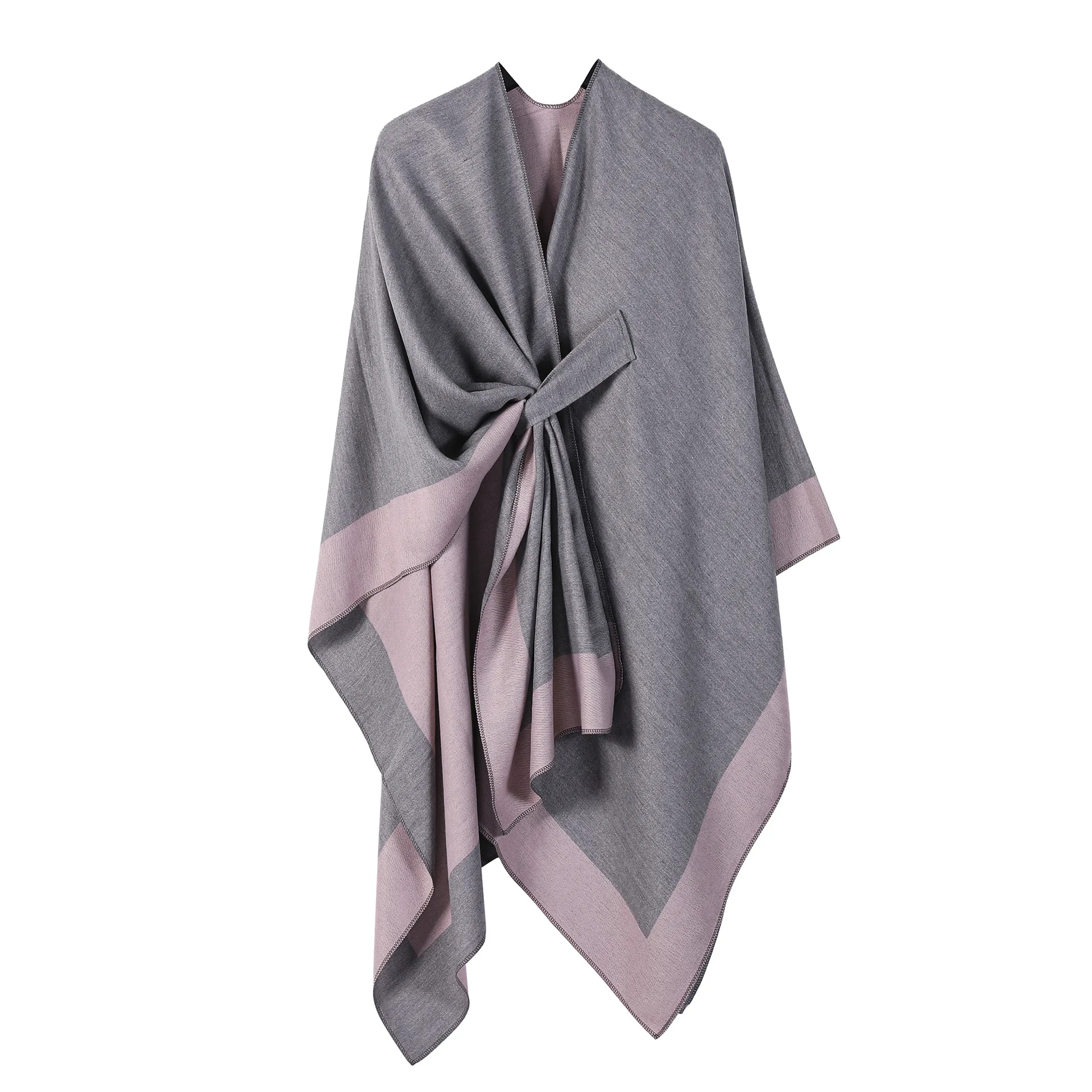 

Осенне-зимняя новая накидка, вязаный кардиган, Необычные накидки, пончо, фотография