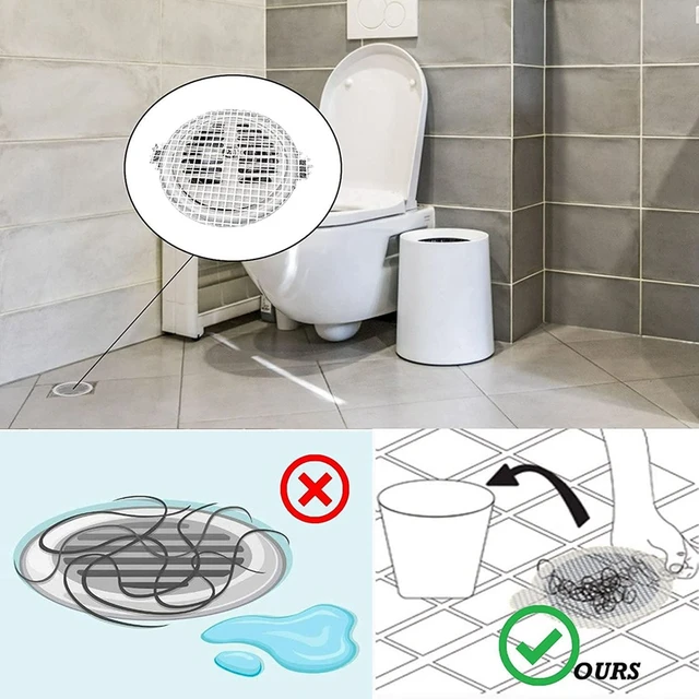 10pcs/lot Disposable Shower Drain Hair Catcher Sticker Bathroom
