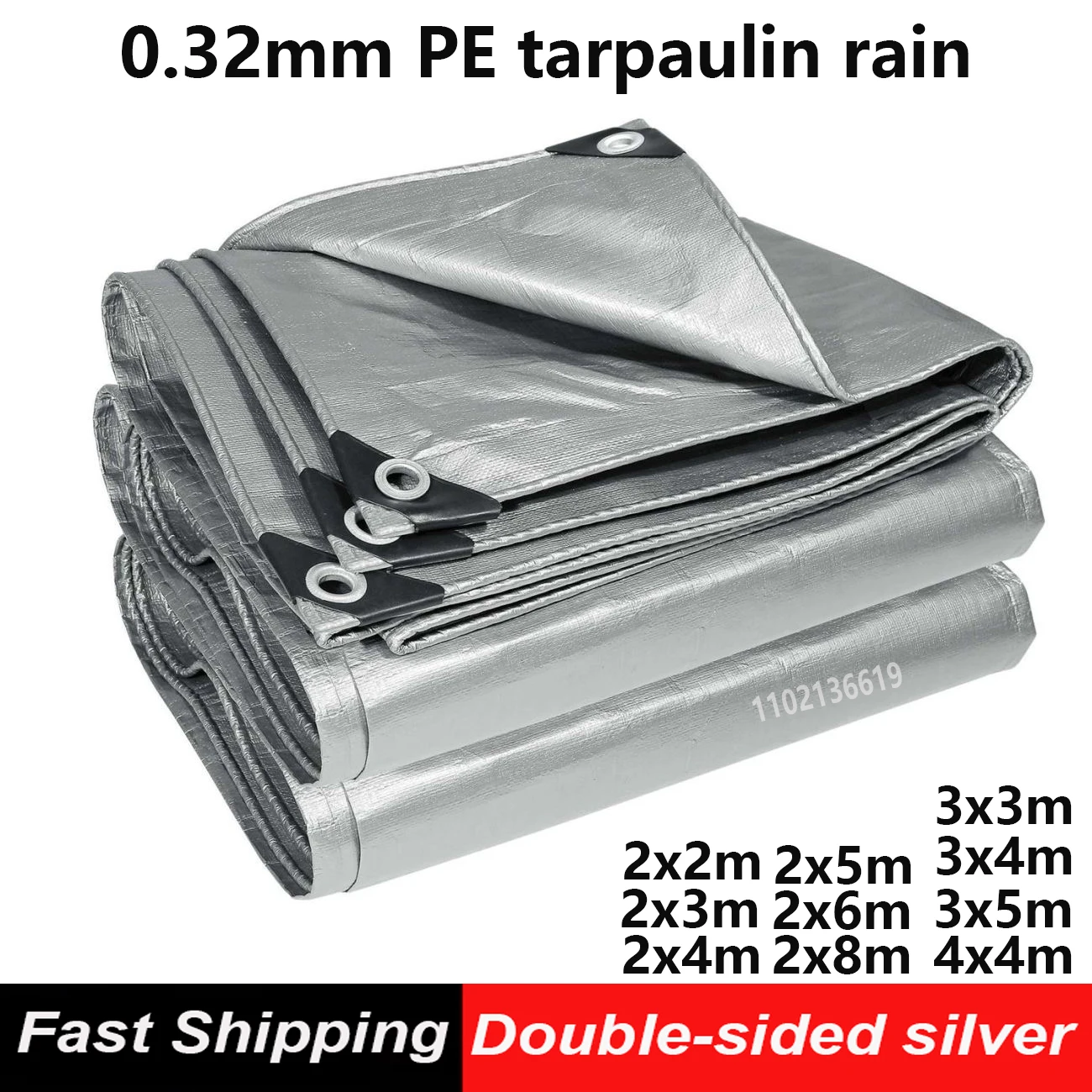 Tarpaulin Garden Cover Waterproof Awning Canvas Oil Cloth Waterproof Canopy for Garden Plants 0.32mm Made of Polyethyle