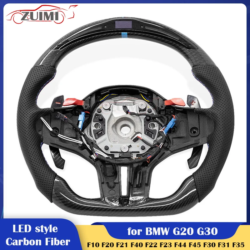 

LED Carbon Fiber Car Steering Wheel Cover M1 M2 for BMW F20 F22 F23 F44 F45 F30 F31 F35 1/2/3/4/5/6 Series X1 X2 X3 X4 M2 M3 M4