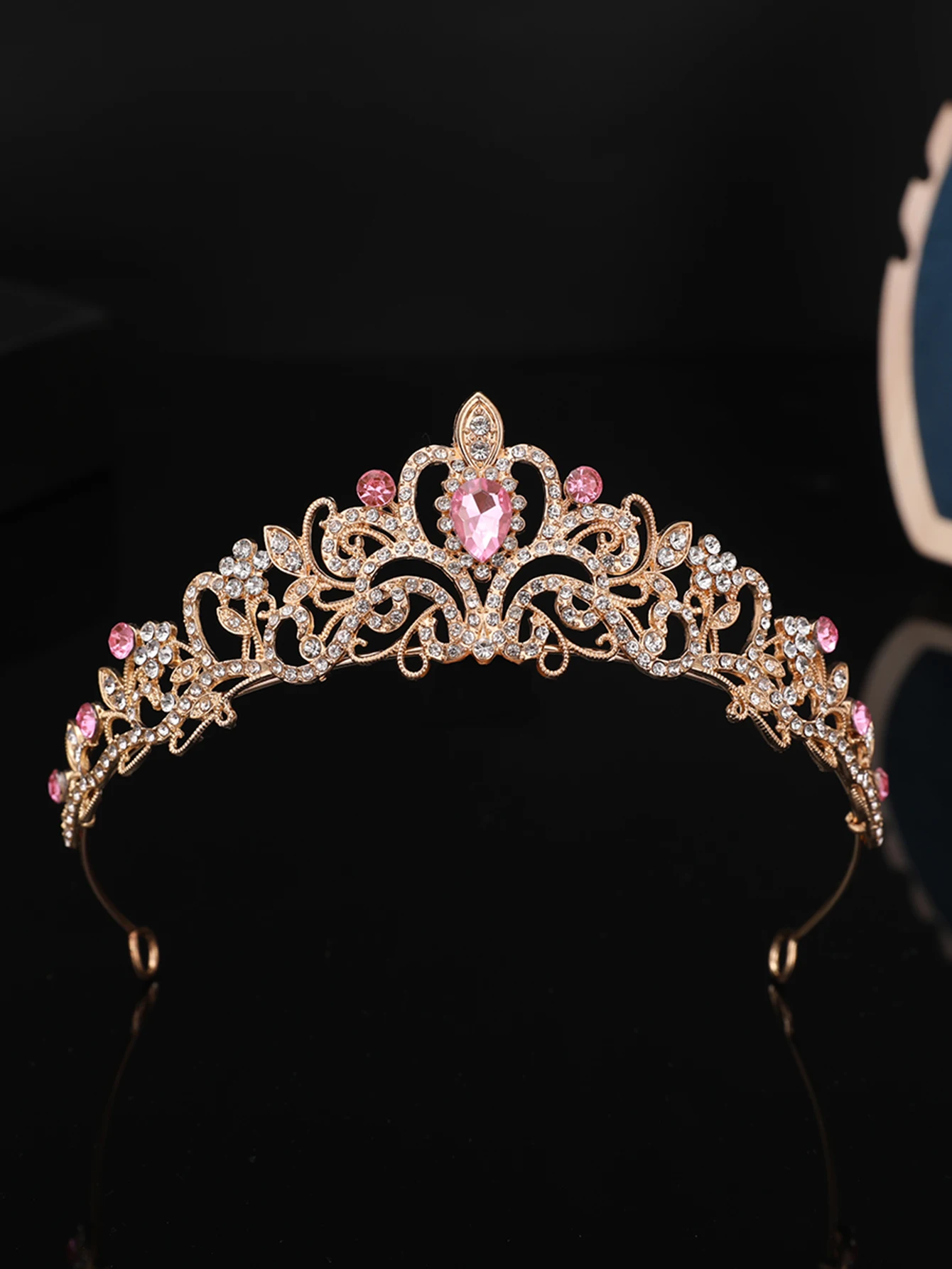 Prinzessin Strass Krone Mädchen Kopfschmuck High-End Temperament Haarband für Kinder Leistung und Geburtstag Haar Zubehör – Detail 8