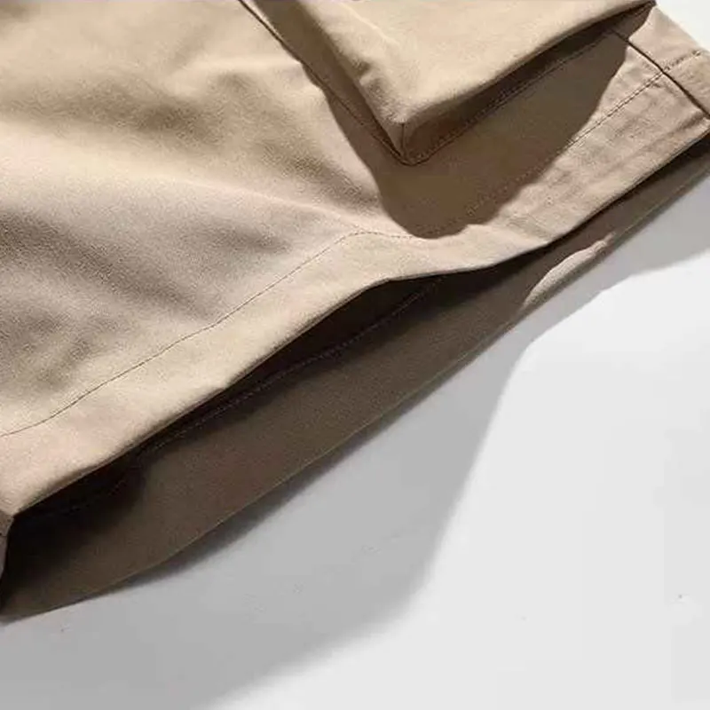 Summer Elegant Fashion Harajuku Slim Fit Ropa Hombre Loose All Match Sport Casual Shorts Pockets Thin StyleStraight Leg Shorts