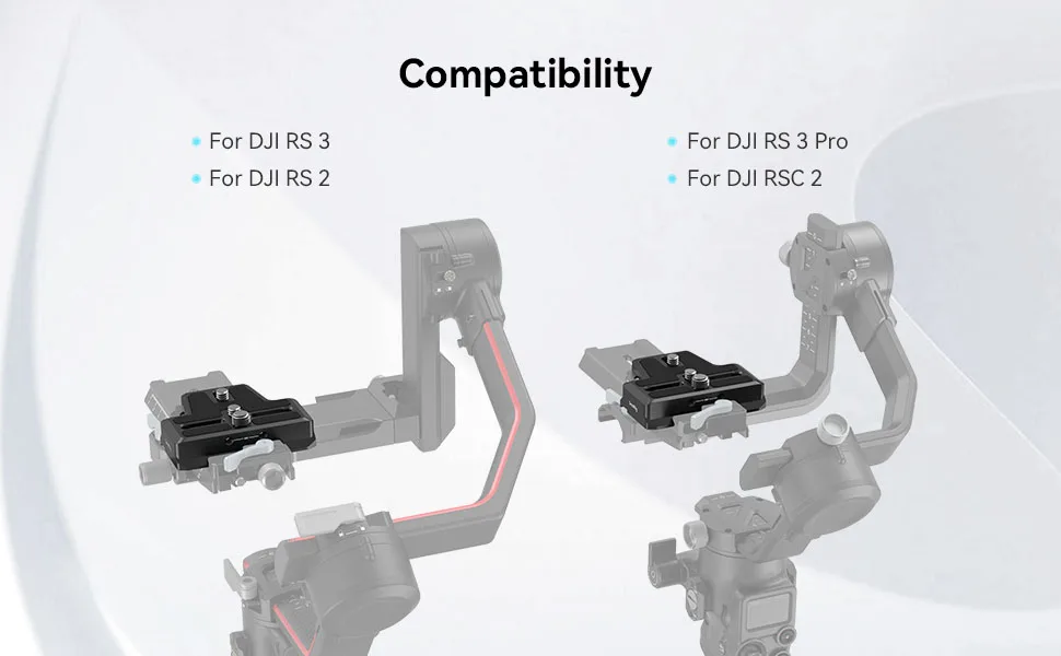 Extended Arca-Type Quick Release Plate, for DJI RS 2/RSC 2/ RS 3 / RS 3 Pro / RS