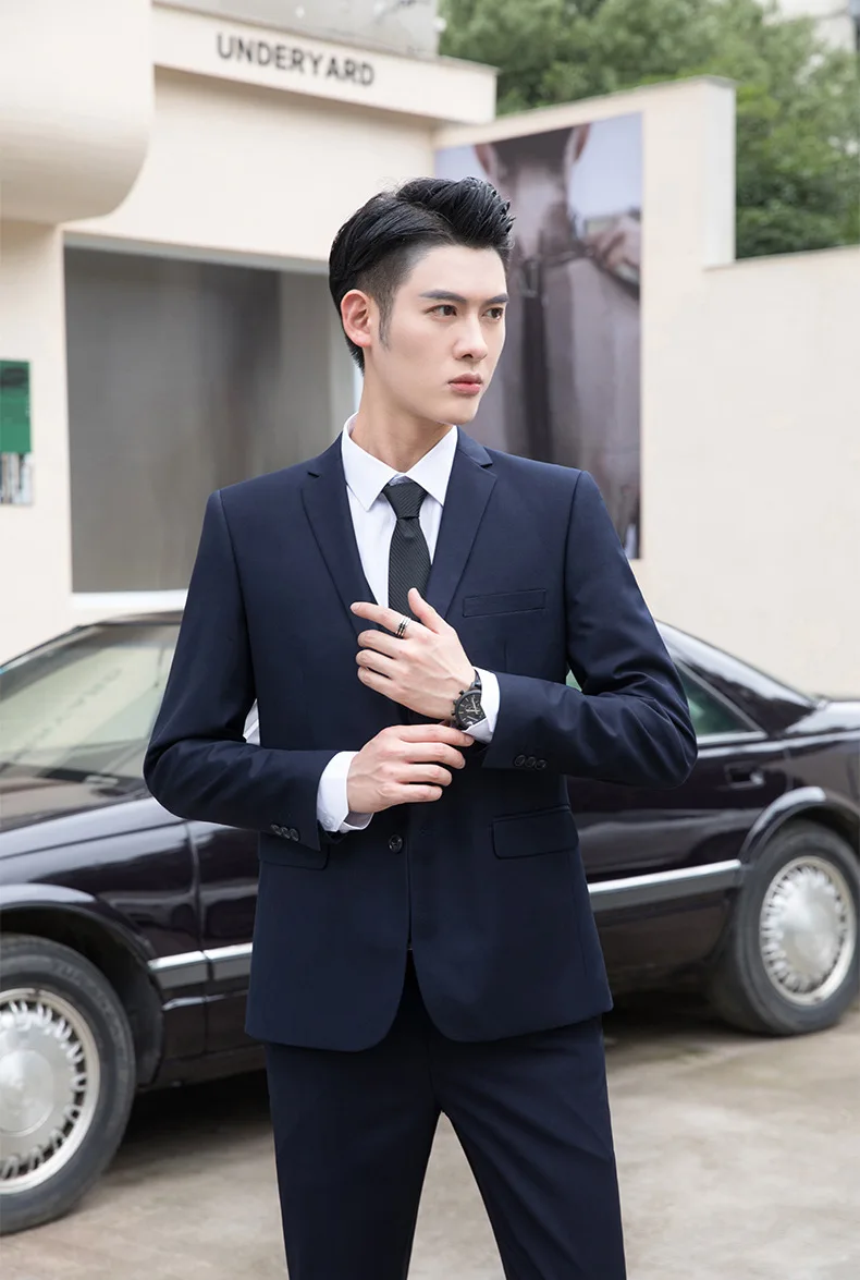 Description Picture 4 of itemMens Suits 3 Piece (Blazer+vest+pants) Fashion Business Casual Slim-fit Formal Dress Banquet Work British Style Evening Dress
