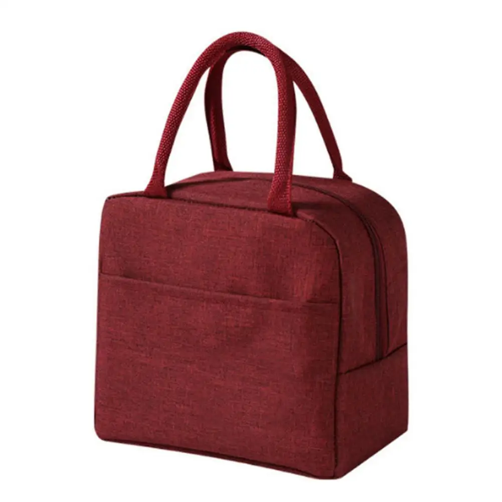 Wiederverwendbare, wärmeisolierte Bento-Tasche mit Stickerei, tragbare Cord-Lunch-Tasche für Kinder, ideal für die Arbeit in der Schule/Reisen – Detail 4