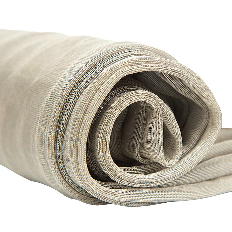 Silver Fiber Stretchable Fabric Radiation Protection Material Silver Conductive Fabric EMF RFID Blocking